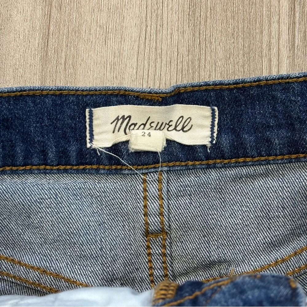 Madewell High‎ Rise Denim Cutoff Shorts Raw Hem Distressed Wash Summer Size 24